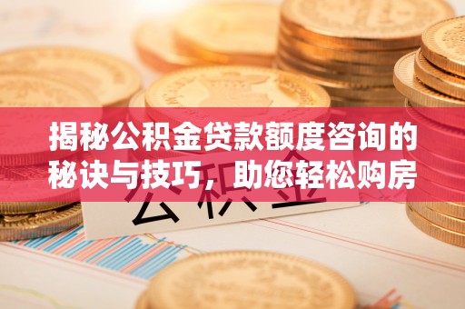 保靖揭秘公积金贷款额度咨询的秘诀与技巧，助您轻松购房！