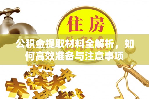 保靖公积金提取材料全解析，如何高效准备与注意事项